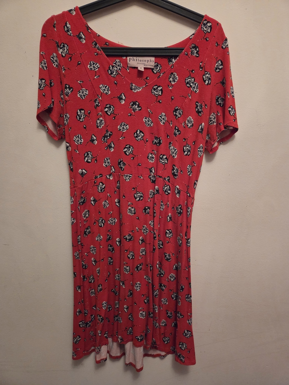 Philosophy Orange Floral Short Sleeve Dress